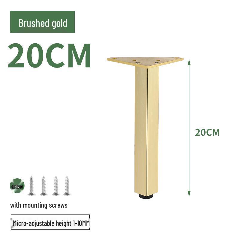 Adjustable Gold/Black Furniture Legs: Aluminum Alloy Support Feet for Bathroom Cabinets and Sofas
