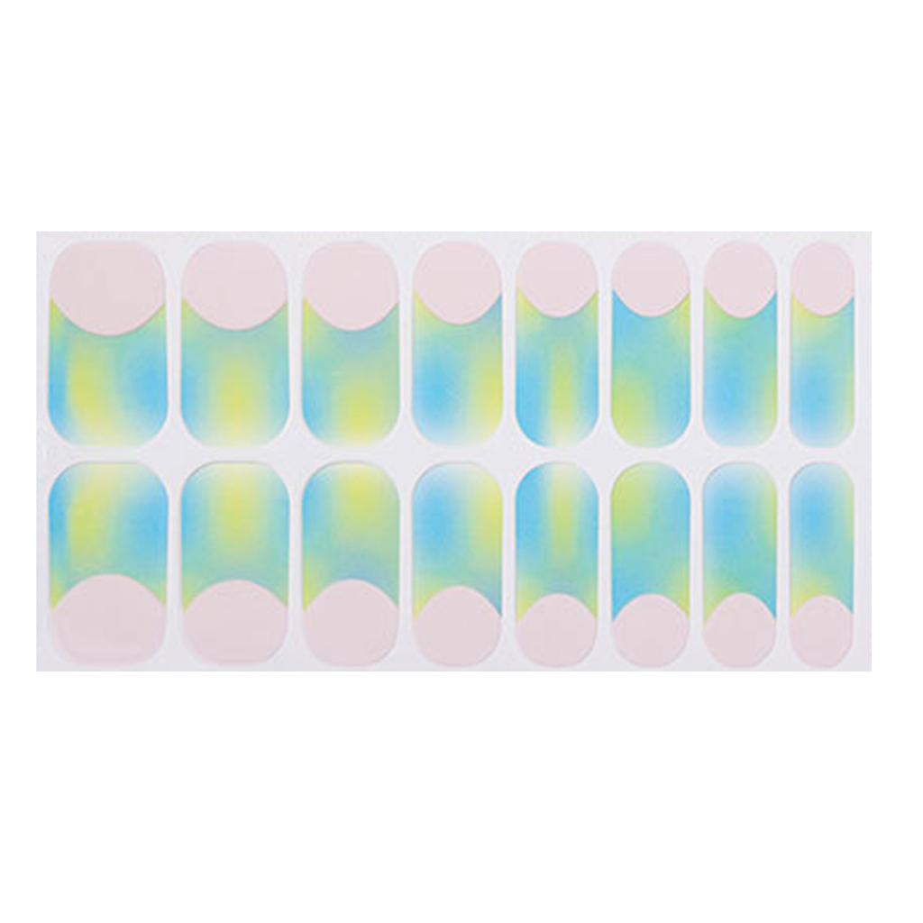 French Tip Nail Sticker Glittering Nail Polish Stickers Flowers Gels Nail Strips Nail Art Decortions Manicures Supplies