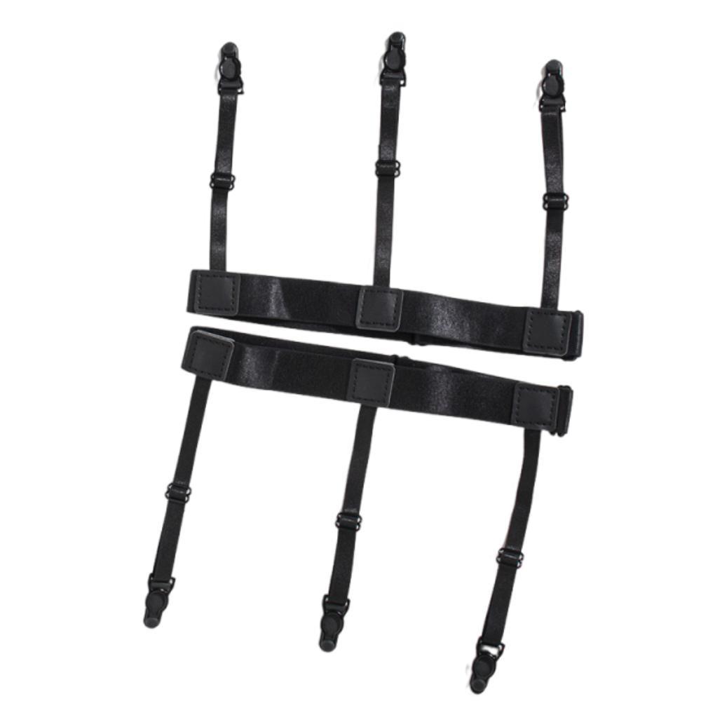 2Pcs Elastic Strap Shirt Holder Stays Non-Slip Locking Clips Leg Braces Loops  Business Accessory