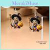 Halloween Theme Witch Broom And Pumpkin Pattern Women Earrings For Women Holiday Party Decor