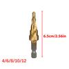 5/1PCS HSS Bearing Steel Step Drill Bit High Speed Steel Single Spiral 4-20 Cone Drill Bit Wood Metal Hole Cutter Drilling Tools