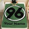 Custom Name,Hannover 96 Printed Flannel Blanket, soft throw for bedroom sofa, washable, Christmas present, great gift.