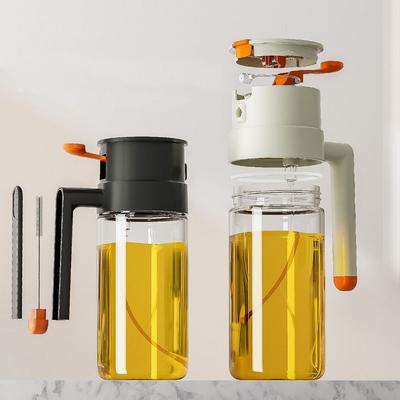 2 In 1 Oil Sprayer Dispenser 650ML Leak-proof Oil Dispenser Bottle BPA-free Comfortable Handles Kitchen Spray Container