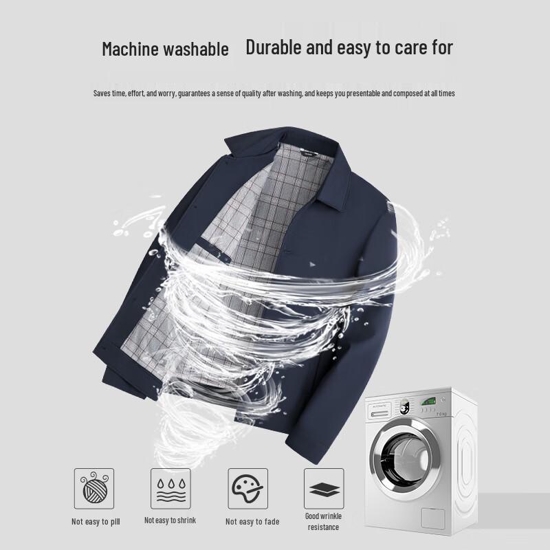 SHANSHAN Men's Machine Washable Business Casual Jacket