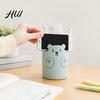 Study Table Pen Holder Cute Bear 2-in-1 & Phone Stand, Macaron Colors Desk Organizer, Large Organizer Capacity Storage for Pens Makeup Brushes