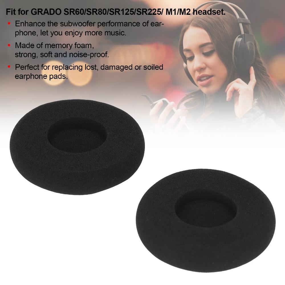 2 STuks 80mm Oorkussenhoes Vervangende Oorkussens voor GRADO SR60 SR80 SR125 SR225 M1 M2 Hoofdtelefoon Reparatie
