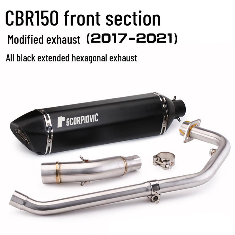 CBR150R Carbon Fiber Tail & Front Section Exhaust Mod (2010-2020)
