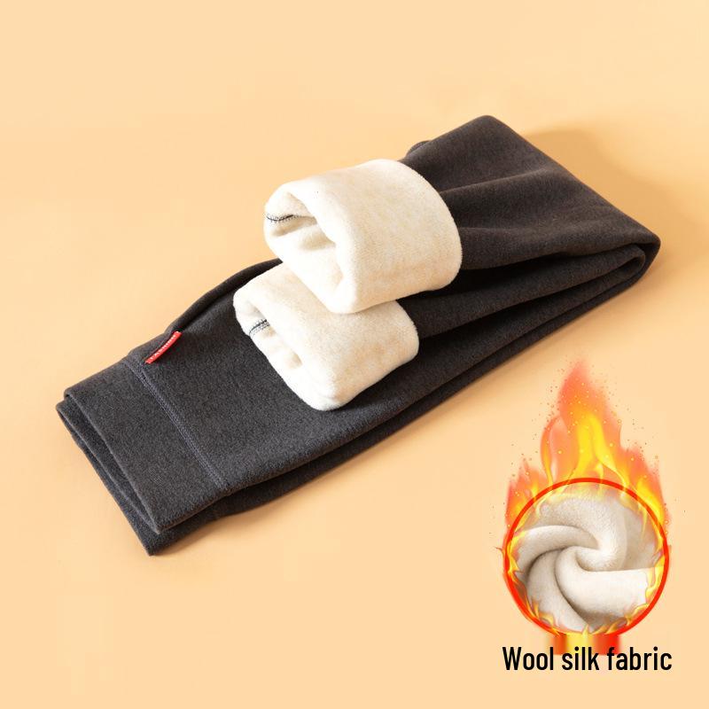 

Детские теплые хлопковые брюки на флисовой подкладке для осени и зимы - стиль школьной формы для мальчиков и девочек 140cm, 50-55kg