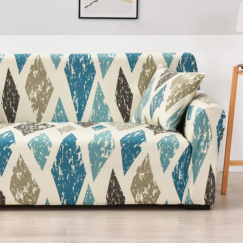 Lattice Printed Sofa Cover for Living Room Pet Kids Stretch Elastic Couch Cover for L Shape Sectional Furniture Protector