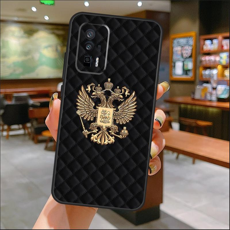 Russia Flag National Emblem Case For Xiaomi 14T Pro 13T 11T 12T 13 14 15 Ultra POCO X7 Pro X3 X5 X6 M6 F5 F6 Pro Cover