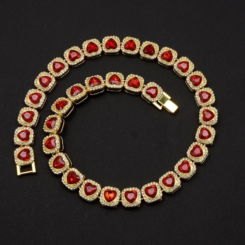 Elegant Necklace Sparkling Full Rhinestones Bracelet Alloy Texture Suitable for Evening Parties and Everyday Charm