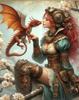 Diamond Painting Steampunk Girl With Little Dragon Bird Leopard Aniamls New 2024 5D DIY Diamond Mosaic Embroidery Cross Stith