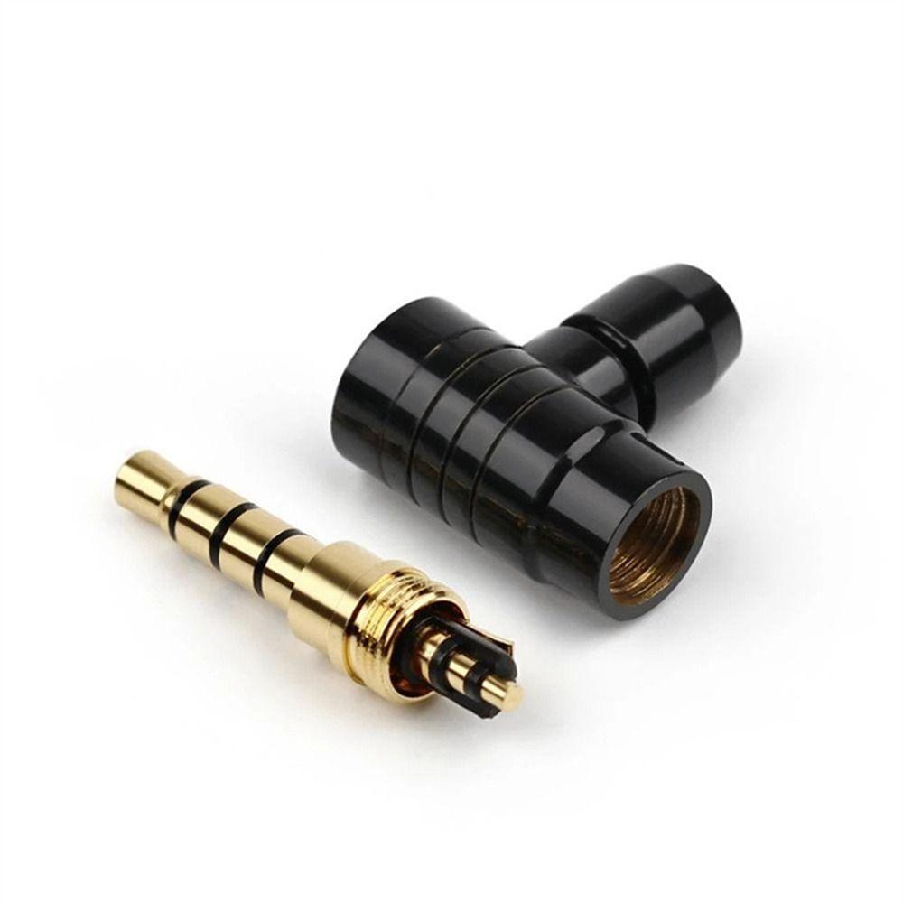 Headphone Connector L Type Audio Connectors 2 3 4 Poles 3.5mm Jack Plug 90 Degree Audio Adapter