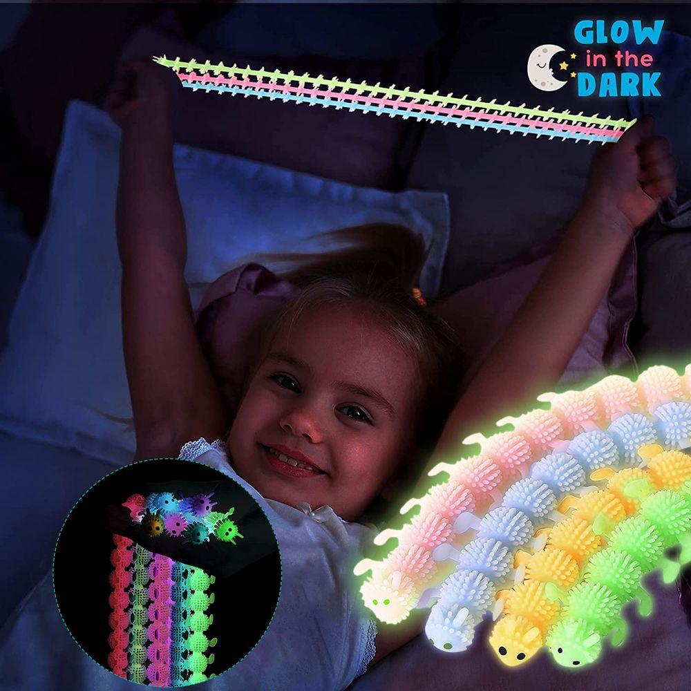 

Relief Face Reliever Stretchy Dolls Luminous Caterpillars Toy Noodles Play Toy Glow In The Dark Toy жёлтый