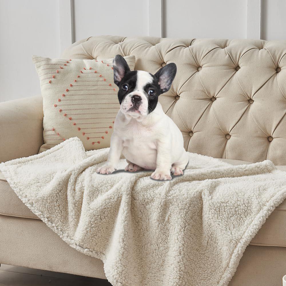 Wasserdichte Flanell Sherpa Haustierdecke - Warme Hund & Katze Matte