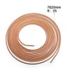 25FT 7.62m Car Roll Tube Coil of 3/16" OD Copper Nickel Brake Pipe Tube Tubing & 16PCS Nuts Galvanized Copper Hose Line Piping
