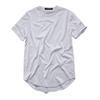 Spring and Summer Pure Cotton Fashion Long Men's T-shirt Street Hip-hop T-shirt Punk Short-sleeved Top Loose Casual T-shirt
