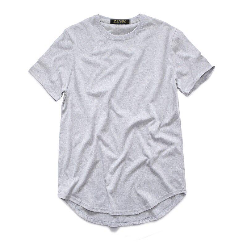 Spring and Summer Pure Cotton Fashion Long Men's T-shirt Street Hip-hop T-shirt Punk Short-sleeved Top Loose Casual T-shirt