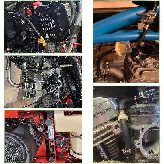 1/4 Inch ID Fuel Line Hose - 10 Feet Fuel Line For Kawasaki Kohler Briggs & Stratton Small Gas Diesel Powersports Engines And Generators W/ 20 Hose