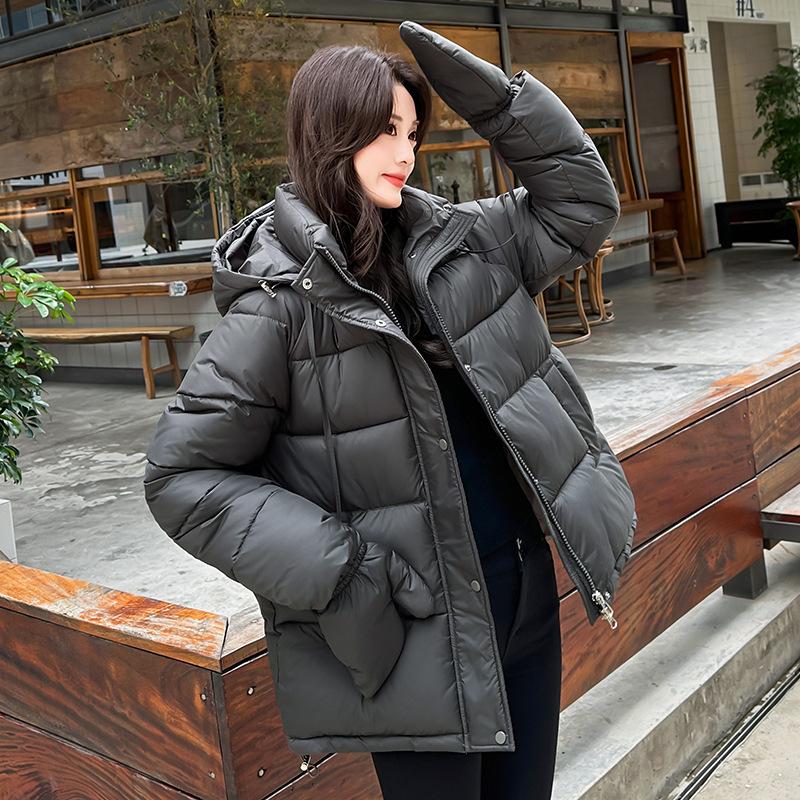 TIFICY Women's Fashion Casual Fall Winter Solid Color Print Long Sleeve Jackets & Coats Down Coats