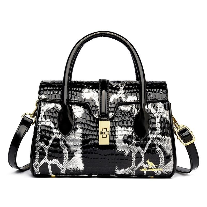 Crocodile pattern women's bag mother handbag new fashion women's large capacity shoulder crossbody light luxury