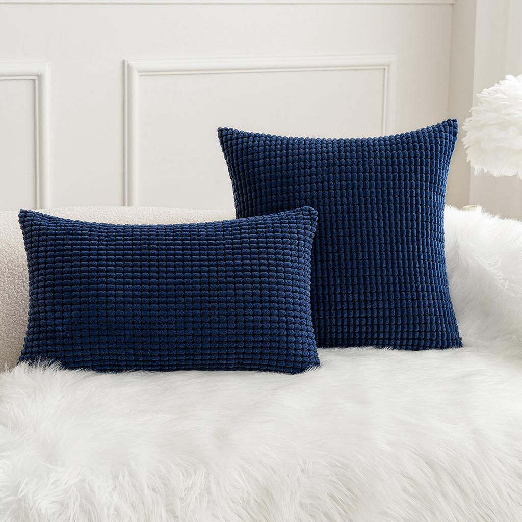 Nordischer Ins Stil Maiskorn Sofa Plüsch Kissenbezug Einfarbiger Stoff Zuhause Bettseite Rückenlehnenkissen Ohne Kissenkern