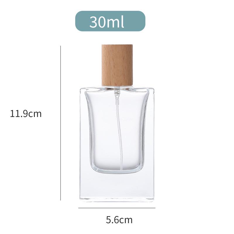 Compact Square Perfume Bottle with Spray Head - Portable, Thick-Sole, Snap-On Design, Small Capacity 