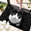 VIKAMA Cute Kitten Animal Print Doormat Pet Theme Non Slip Front Entrance Mat Indoor Family Home Floor Rug