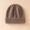 Size Batch% Pure Cashmere Top Luxury Women's Solid Color Plaid Small Twist Knitted Headhat