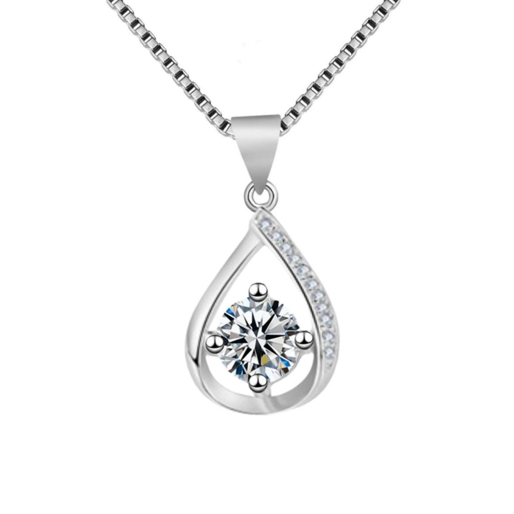 Yihua Didi Teardrop Pendant Clavicle Chain - Simple Design, Elegant and Shiny.