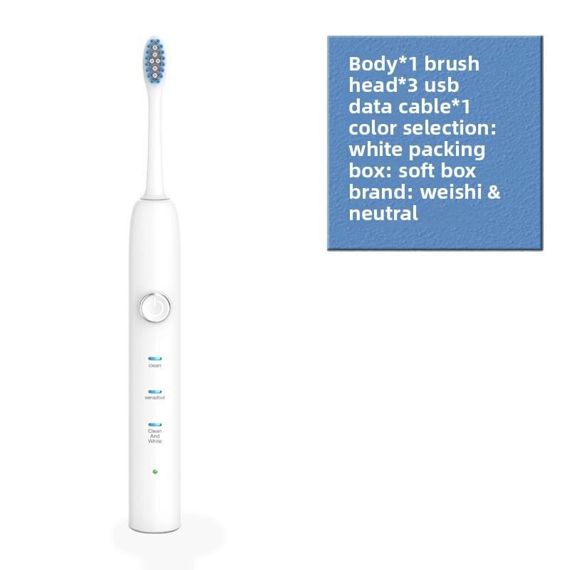 Electric Ultrasonic Toothbrush Adult Couple Wireless Rechargeable Soft-bristled Mechanized Toothbrush ProfessionalGrade