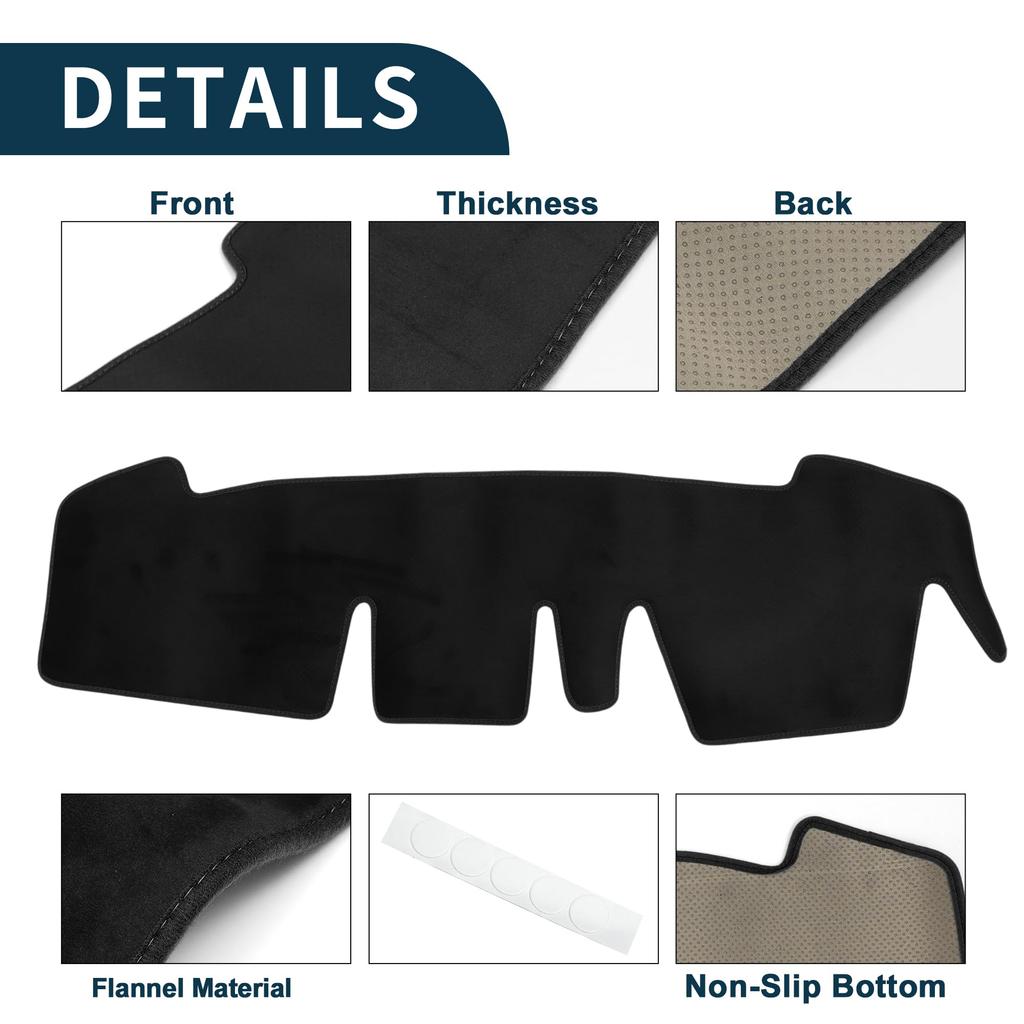 TUCKBOLD Dashboard Mat for Honda Car Dashboard Protective Interior Sun Flannel Set N-ONE JG3/JG4, Cover, Mat, Accessories, Protection, Anti-Glare,