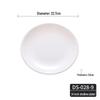 White Round Melamine Dinner Plates (Set of 2)