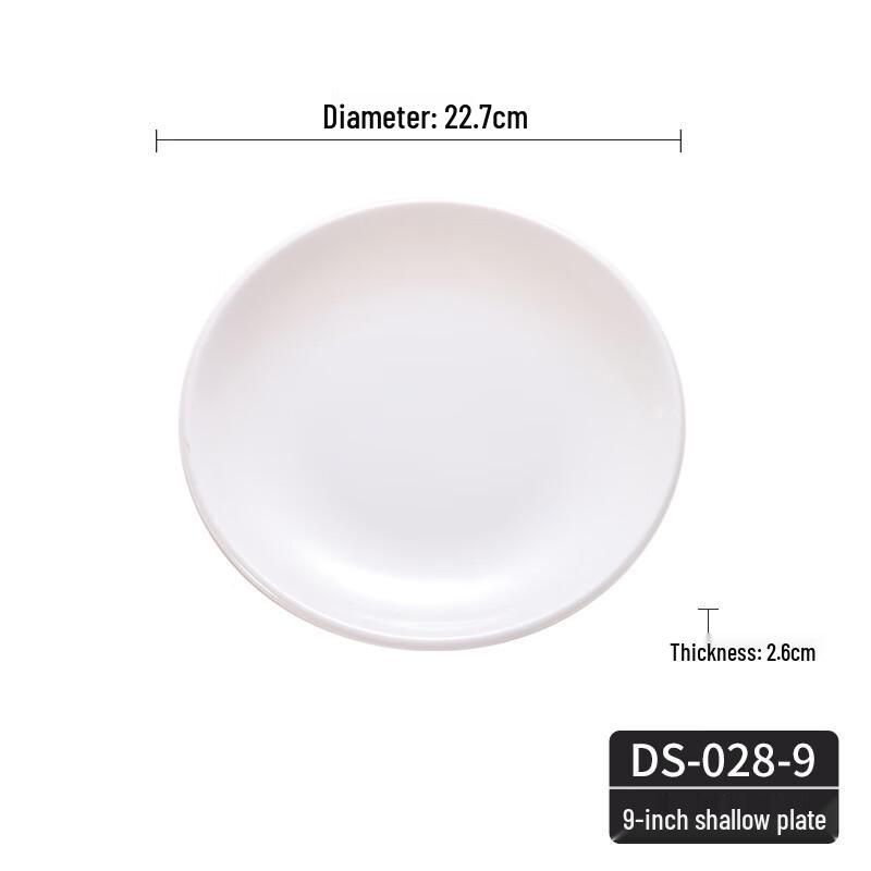 Ding Le Round Melamine Dinner Plates (10-Pack)