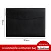 Large Capacity A4 Leather Document Bag with Customizable Logo for Business Use