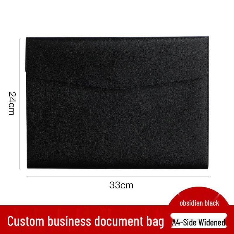Large Capacity A4 Leather Document Bag with Customizable Logo for Business Use