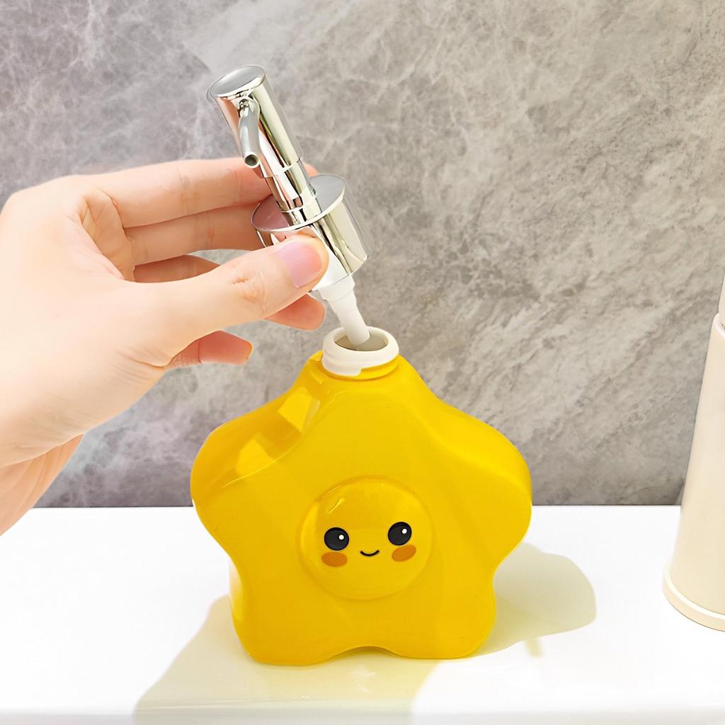 280ml Star Lotion Bottle Household Bathroom Shampoo and Shower Gel Press-type Dispensing Bottle Ceramic Bottle Soap Dispenser