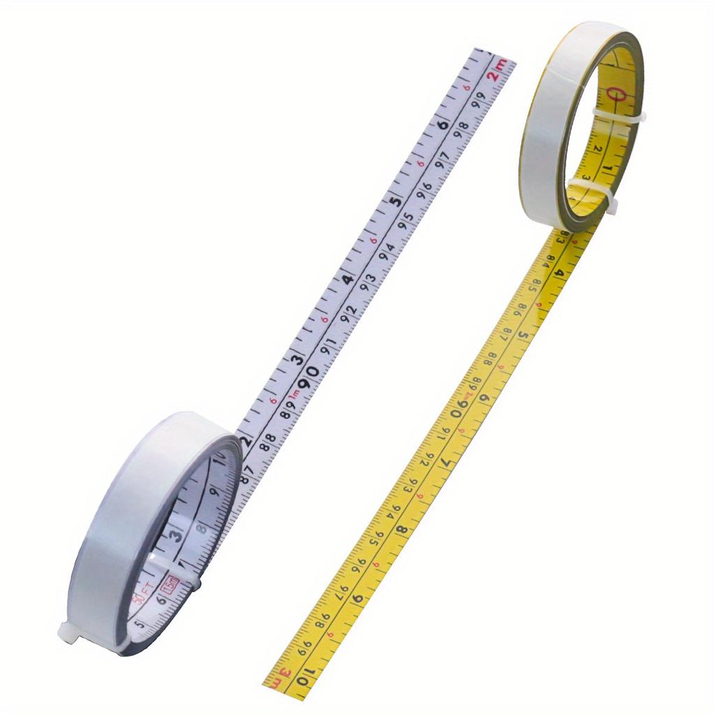 Steel Adhesive Tape Measure, Imperial and Metric Scale Ruler Sticker, Left To Right Reading Self-Adhesive Measuring Tape