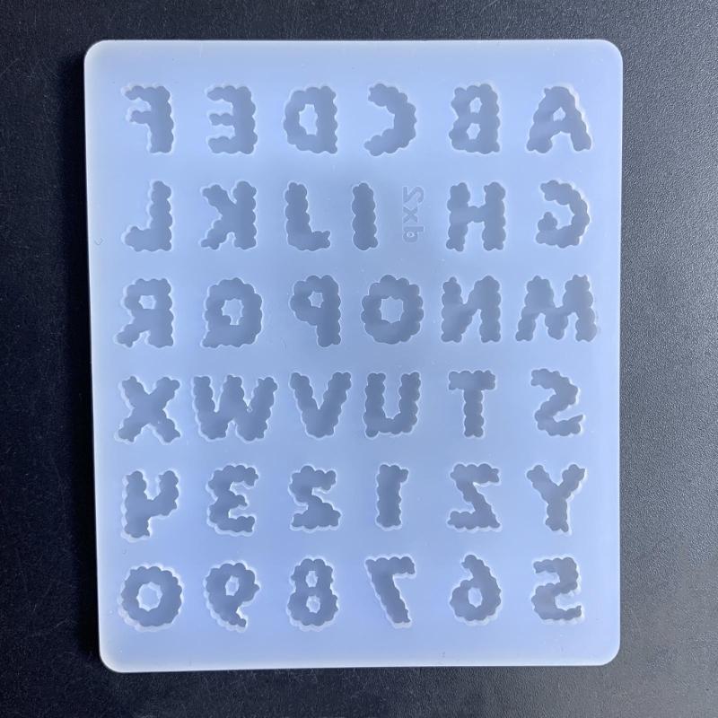 Glossy Geometry Filler Letter Star Silicone Epoxy Resin Mold DIY Keychain Pendant Jewelry for Bag Decorations Craft