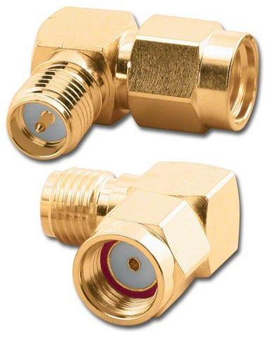 SMA-RP socket / SMA-RP angled plug adapter