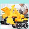 Bright Yellow Engineering Construction Truck Excavator Digger Vehicle Car Toy For Kids