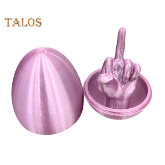 Easter Egg Middle Finger Prank Gift for Men Women 3D Printed Rude Egg Gag Hilarious Surprise Gift Unique Adult Joke Toy