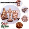 Kids Christmas Gift: 3pcs Luminous Wooden Ornaments - Christmas Tree, Elk & Nativity Scene for Home Party Decoration