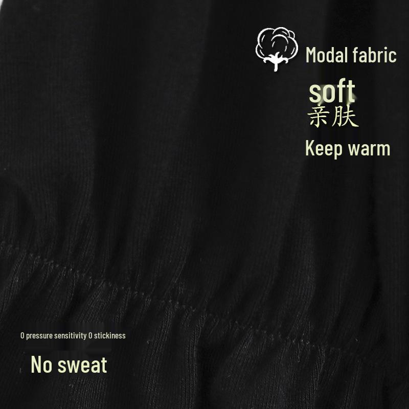 Autumn Plus Size Lace Long Sleeve Modal Dress - Versatile Women's Homewear Pajamas