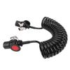 7 Way Coiled Trailer Cord Enhanced Performance Water Resistant Dust Proof Electrical Power Coil Cable Wire for RV Towed