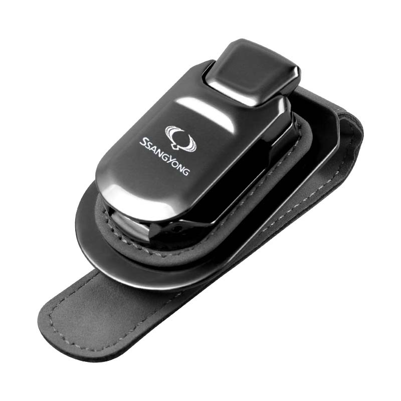 

New Button Car Sun Visor Glasses Case Sunglasses Holder For Ssangyong Kyron Actyon Sport Tivoli Torres Korando C300 Accessories