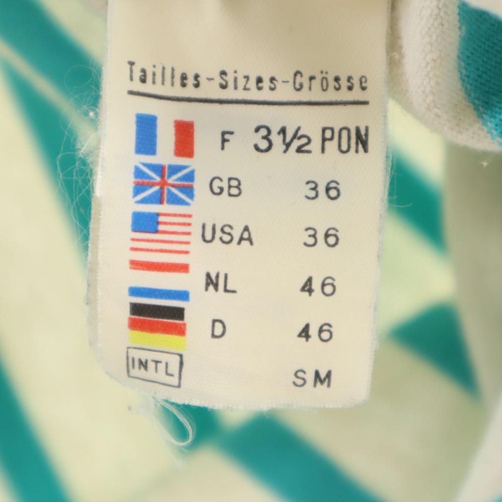 SAINT JAMES Made In France Border Pattern Long Sleeve Boat Neck Basque Shirt Women Used