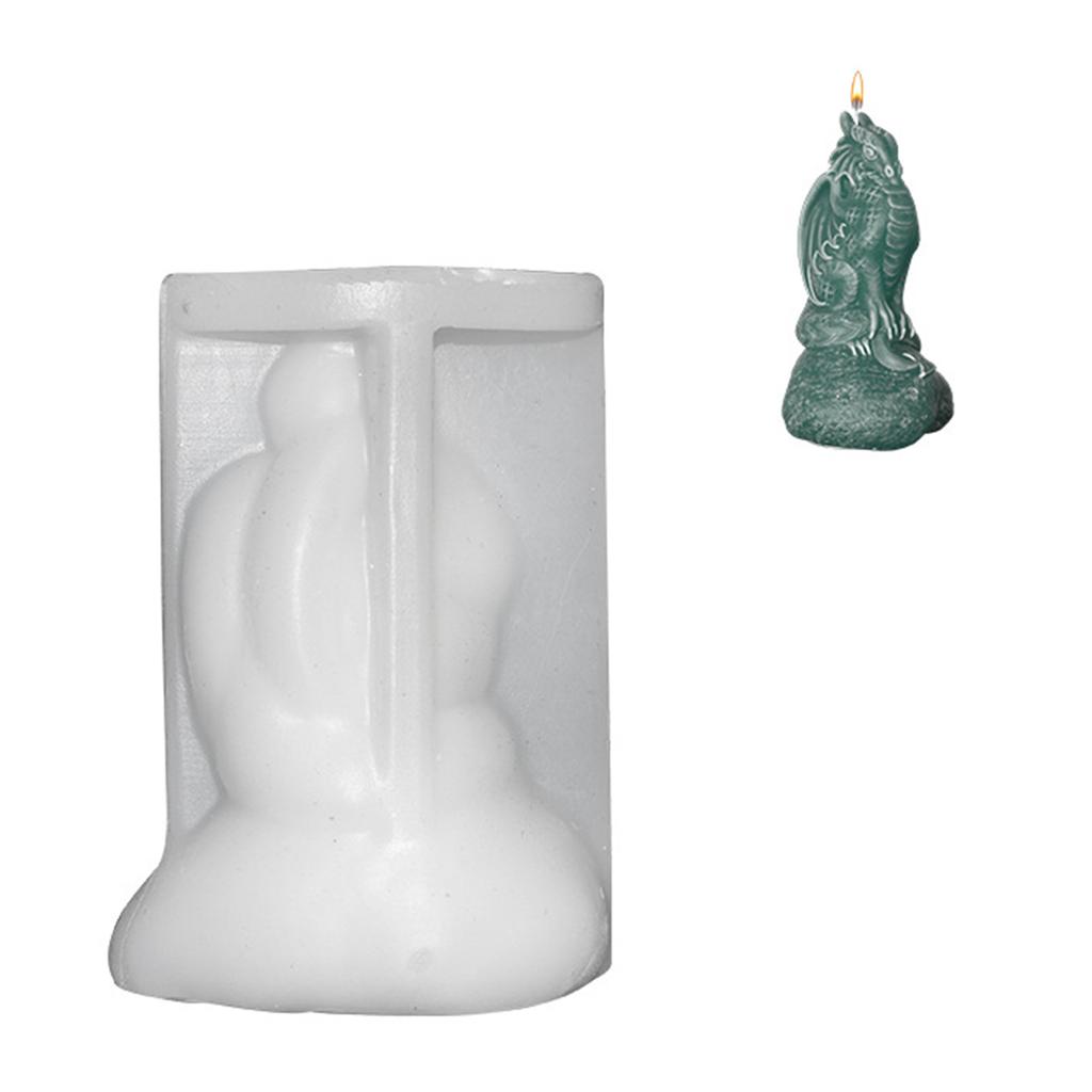 Durable 3D Dragon Candle Mold Reusable Animal Scented Candle Silicone Mold for DIY Aromatherapys Fragrant Candle Molds
