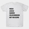 Asian Size Men Black Print T-shirt What We Do In The Shadows Names No-Cut Heat Transfer Print Cotton Tshirt