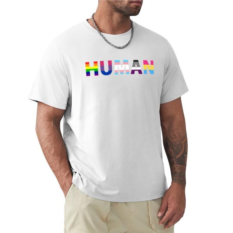 Human Pride Flags - We Are All Human - Rainbow, Pride, Human After All T-Shirt T Shirt Man Black T Shirts for Men